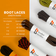 BB BROTHER BROTHER Colored Replacement Boot Laces [5 Pairs] of Heavy Duty Durable and Tough Round Shoe laces for Outdoor, Mountaineering, Winter, Work, Hiking, Hunting, Walking Boots Shoelaces/Strings