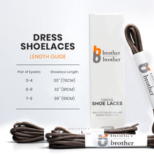 BB BROTHER BROTHER (3 Pairs) Colored Oxford Dress Shoe Laces | Shoe Strings (Dark Brown)
