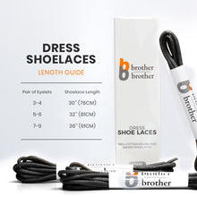 BB BROTHER BROTHER (3 Pairs) Colored Oxford Dress Shoe Laces | Shoe Strings (Black)