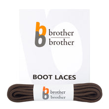 BB BROTHER BROTHER Brown Round Boot Shoe Laces (5 Pairs), Heavy Duty and Non Slip Replacement Shoelaces, 3/16" Thick 3.5mm Shoe Strings for Men’s and Women’s Work, Hiking, Winter, Walking Boots