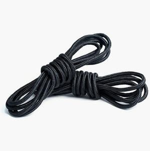Boot Laces Unbreakable 3-Quarter Ton, Heavy Duty 1600 Lbs Breaking Strength, 1 Pair (Black)