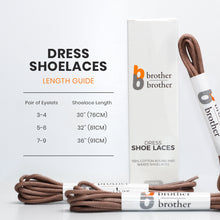 BB BROTHER BROTHER (3 Pairs) Colored Oxford Dress Shoe Laces | Shoe Strings (Brown)