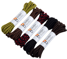 BB BROTHER BROTHER Colored Replacement Boot Laces [5 Pairs] of Heavy Duty Durable and Tough Round Shoe laces for Outdoor, Mountaineering, Winter, Work, Hiking, Hunting, Walking Boots Shoelaces/Strings