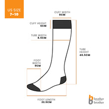 BB Brother Brother 5 Pairs Knee Length Dress Socks for Men, Breathable Combed Cotton, Handlinked Toe, Smooth Seam, US 7-10 (Black)