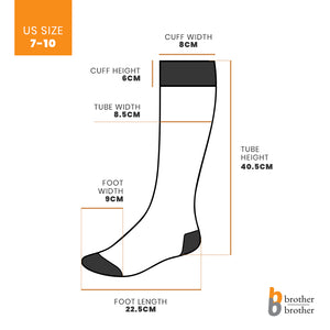 BB Brother Brother 5 Pairs Knee Length Dress Socks for Men, Breathable Combed Cotton, Handlinked Toe, Smooth Seam, US 7-10 (Grey)